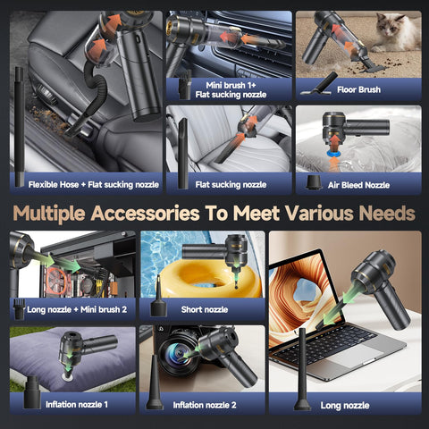 AIPROIN 22000Pa suction motor handles stubborn debris.