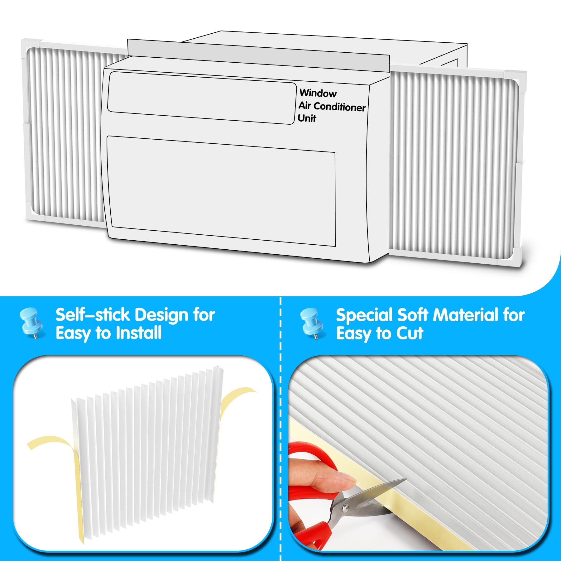 Air Jade foam seal strip helps seal the space for better efficiency.