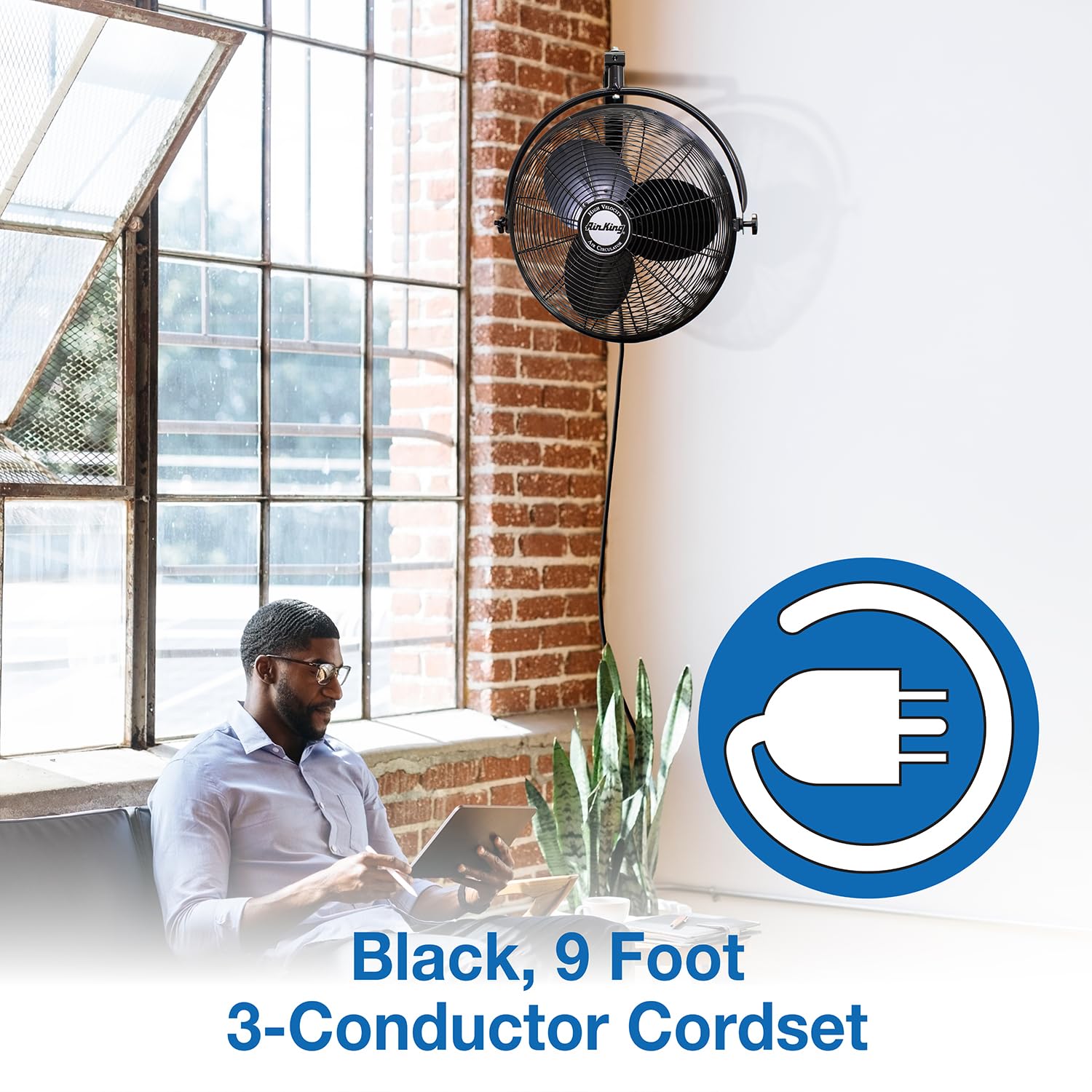 Air King 9020 compact dimensions help fit tight walls.