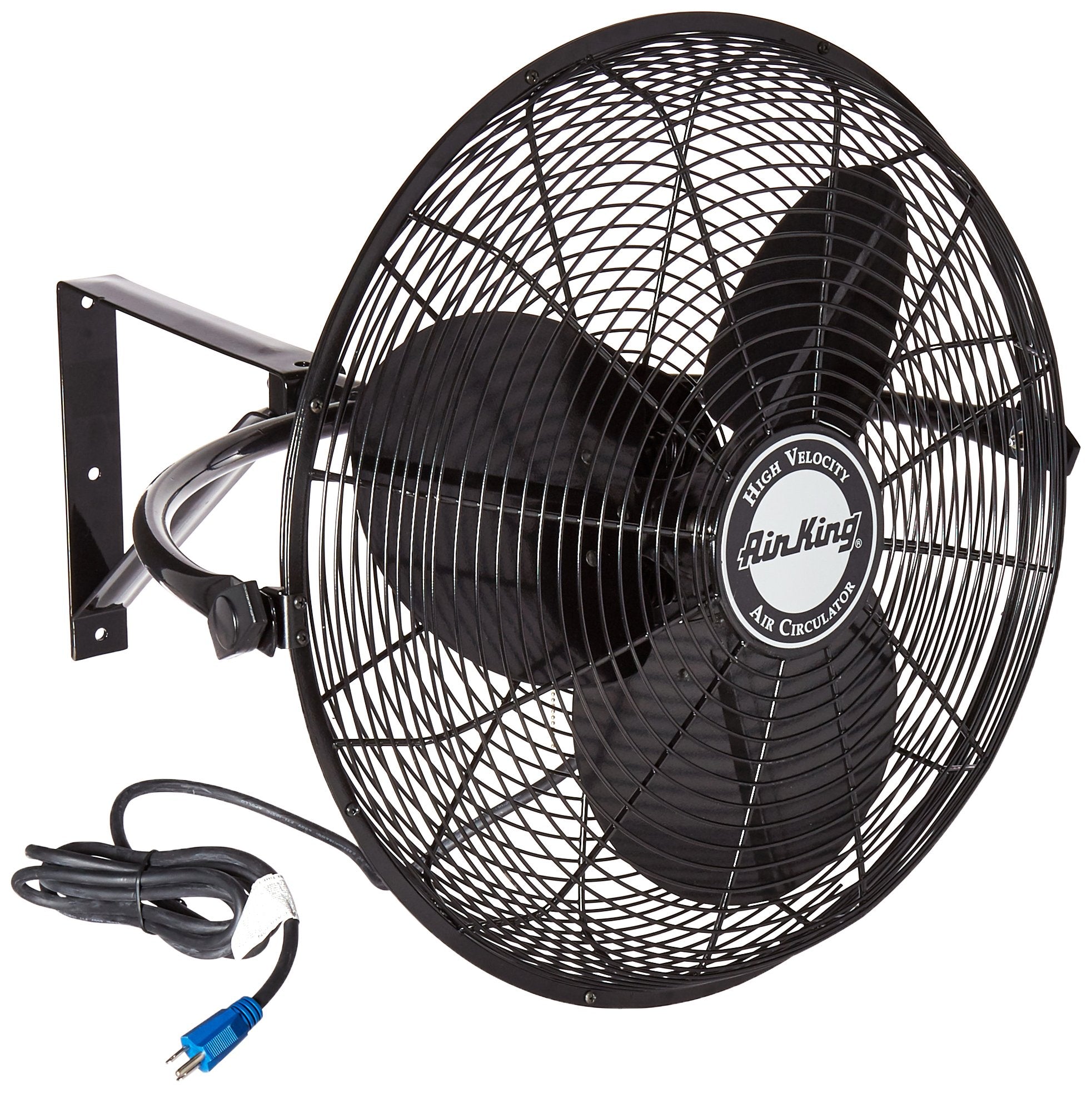 Air King 9020 steel blade guard adds durability for daily operation.