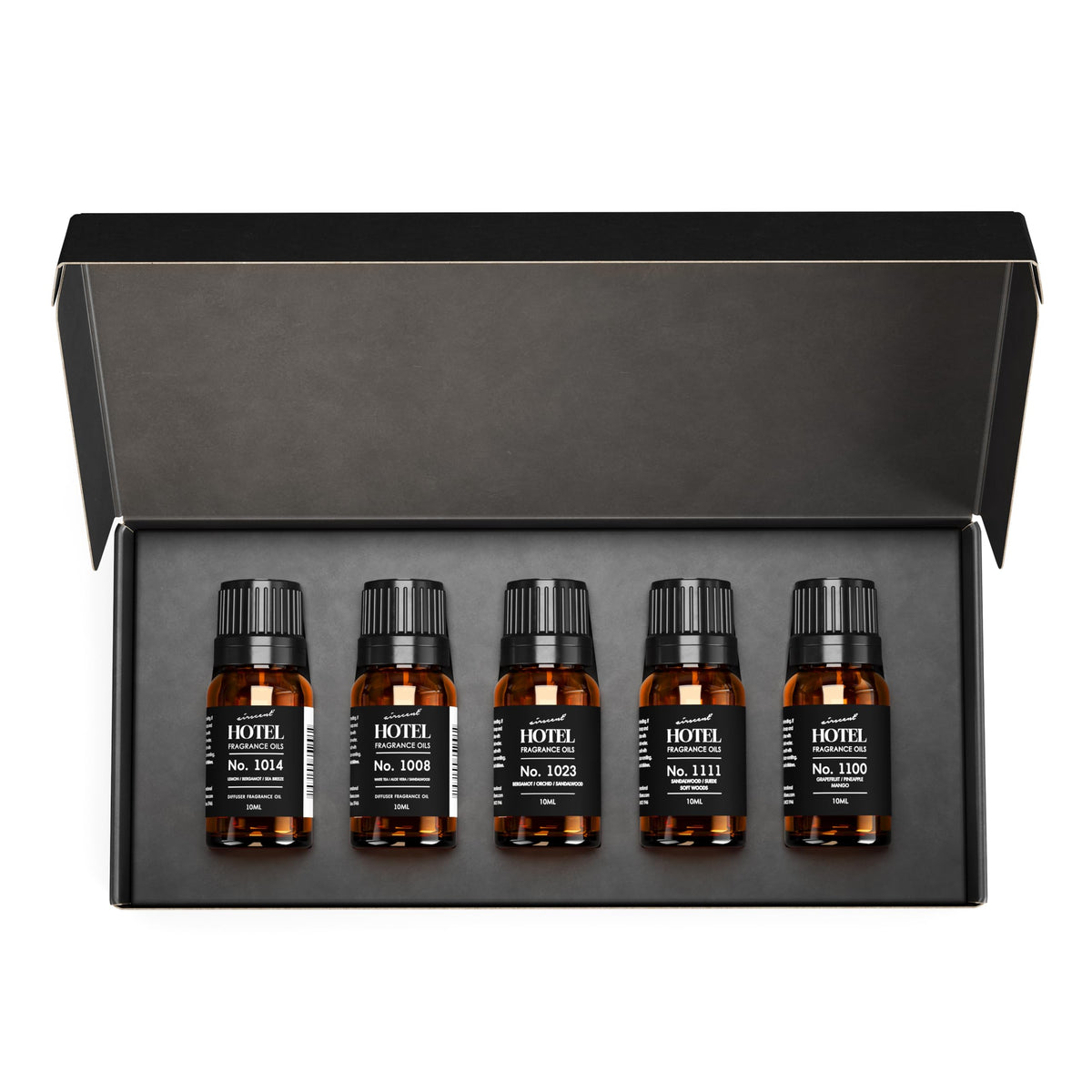 Air-Scent hotel diffuser oil gift set box with eight 10 ml bottles for stylish ambiance.