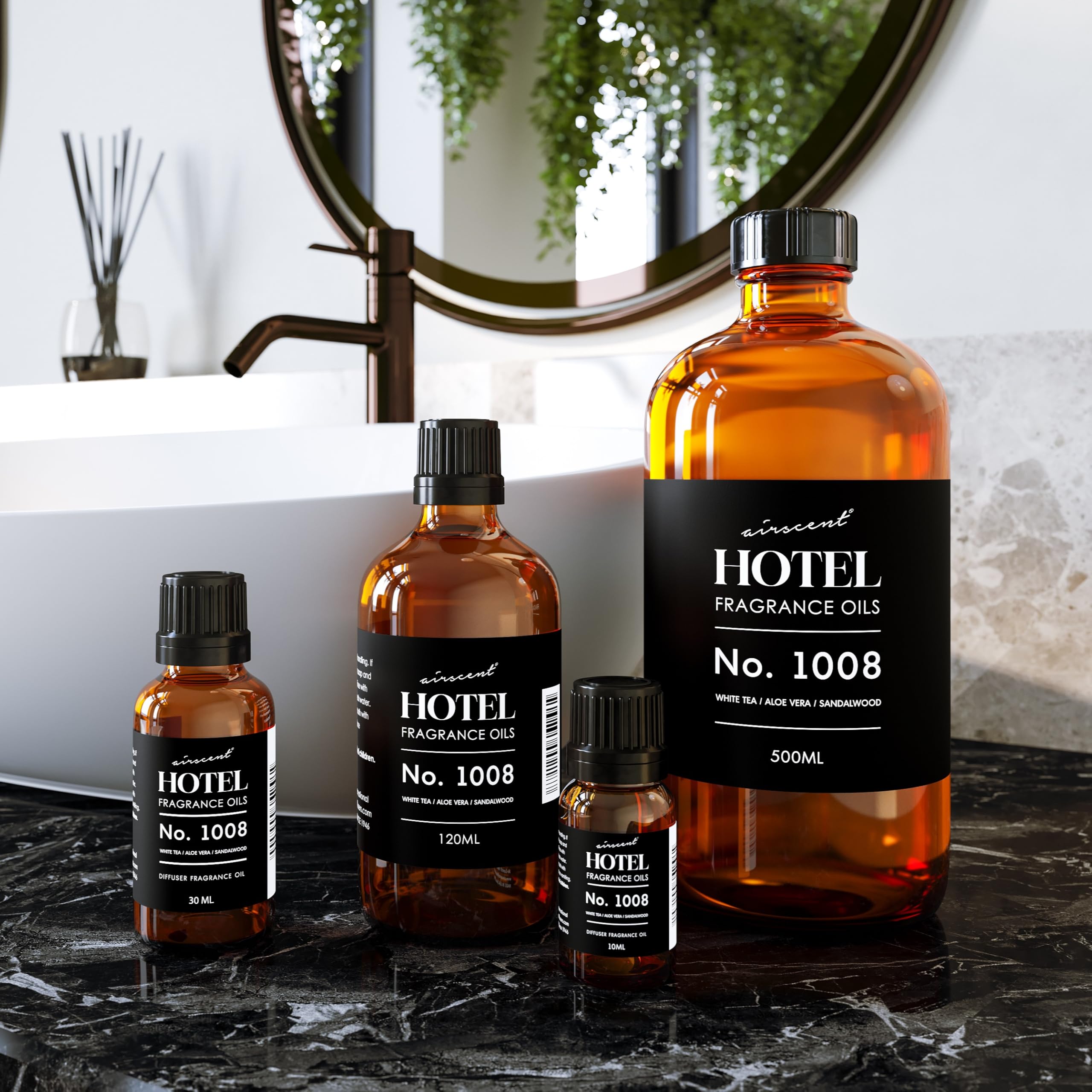 Air-Scent hotel diffuser oil lily-sandalwood-musk base creates lasting serenity in living spaces