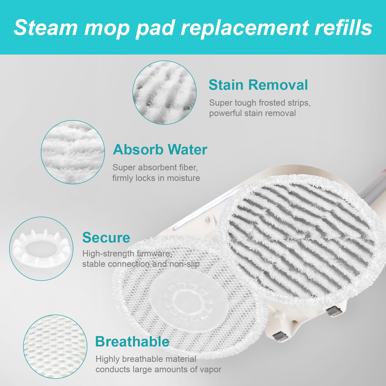 AIR U+ pad showing mesh inner liner that aids steam flow