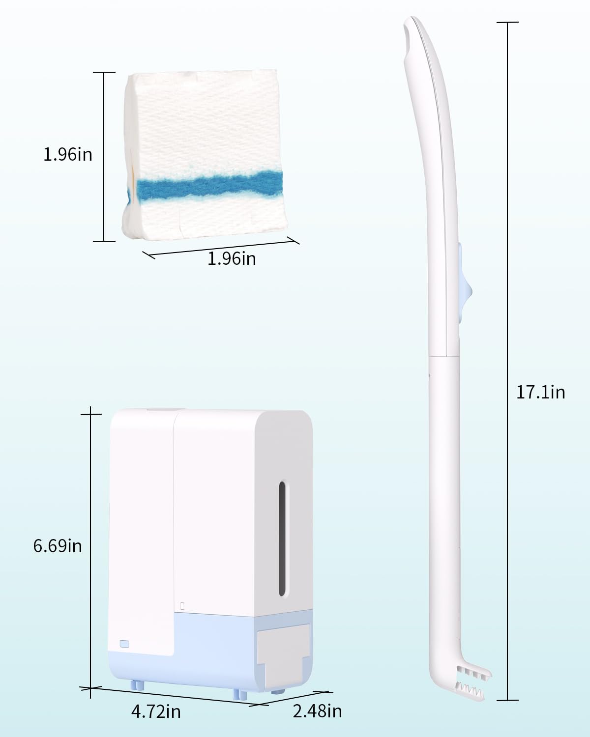 Air U+ compact system saves space in small bathrooms.