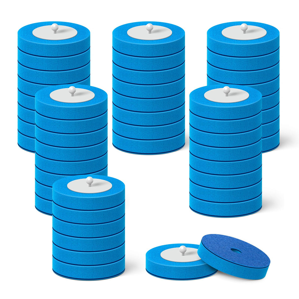 AIR U+ disposable brush heads close-up for 48-count convenience and mess-free disposal.