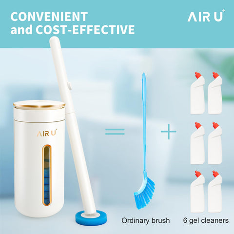 AIR U+ multi-surface cleaning on tub, sink, and tiles.