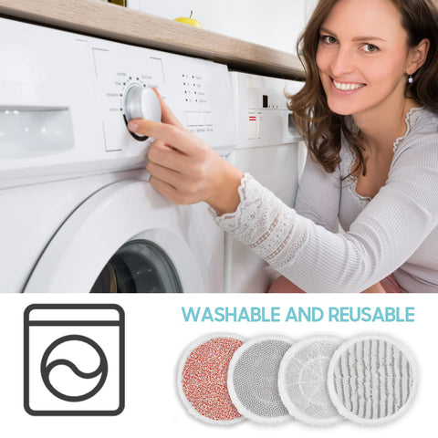 AIR U+ clip and fastener securing pad attachment to mop