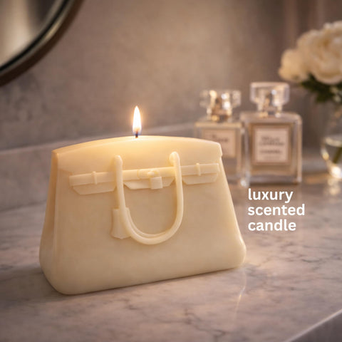 Air WAX Handbag Candle Gift Box open reveals luxury gift-ready candle.