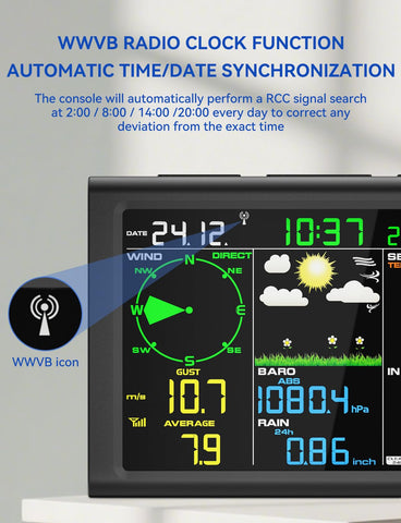AIRAIN TECH indoor outdoor temperature and humidity readings at a glance.