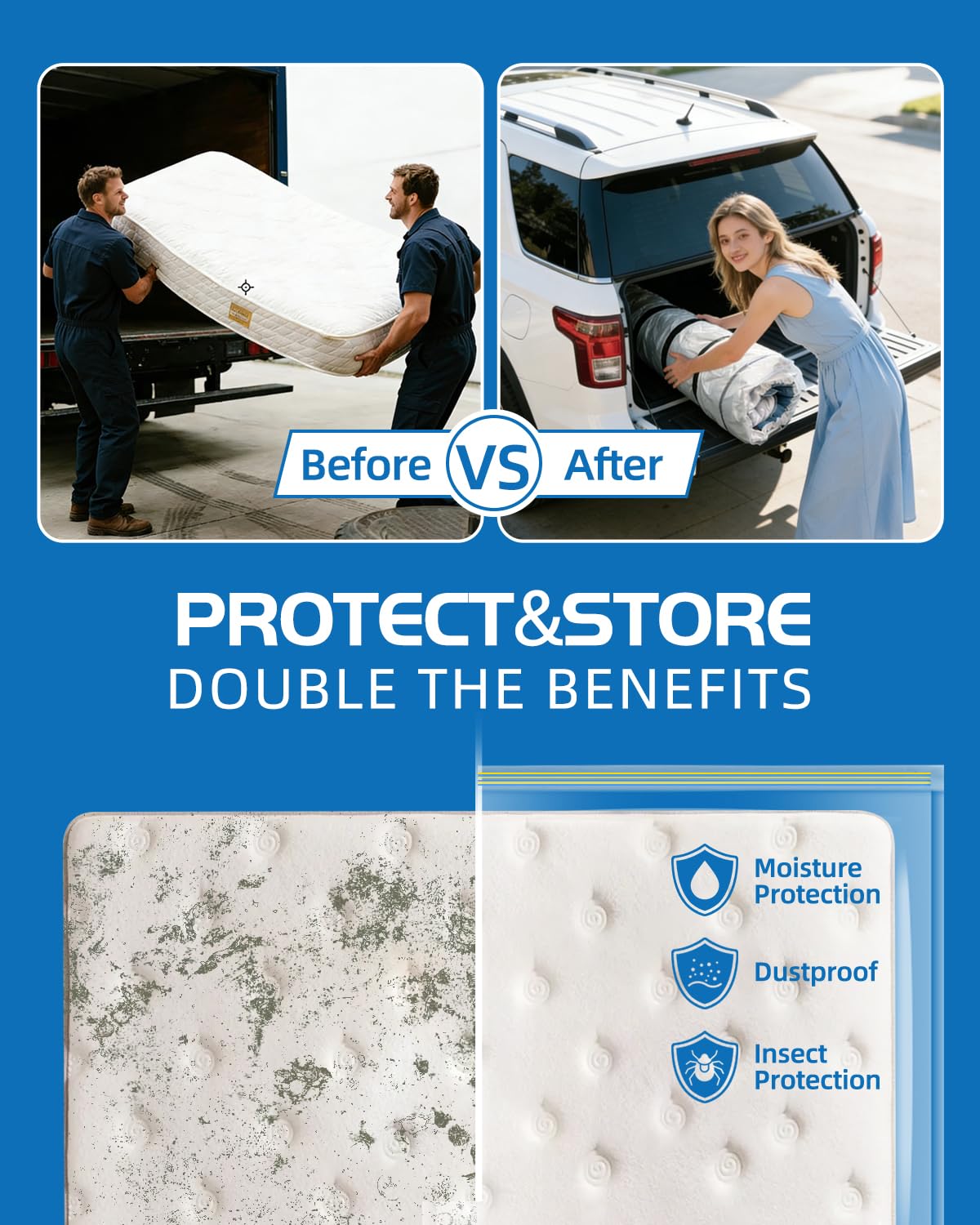 AirBaker vacuum bag with manual pump enables easy air removal.