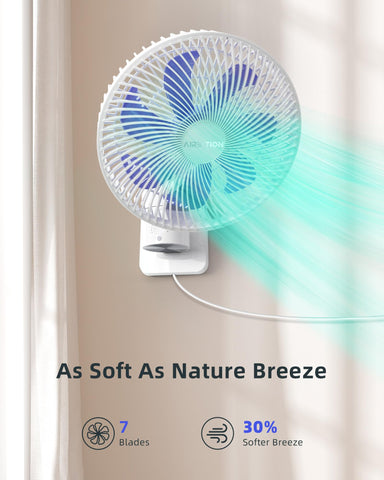 Airbition wall mount fan with remote control provides convenient airflow in RVs and garages.