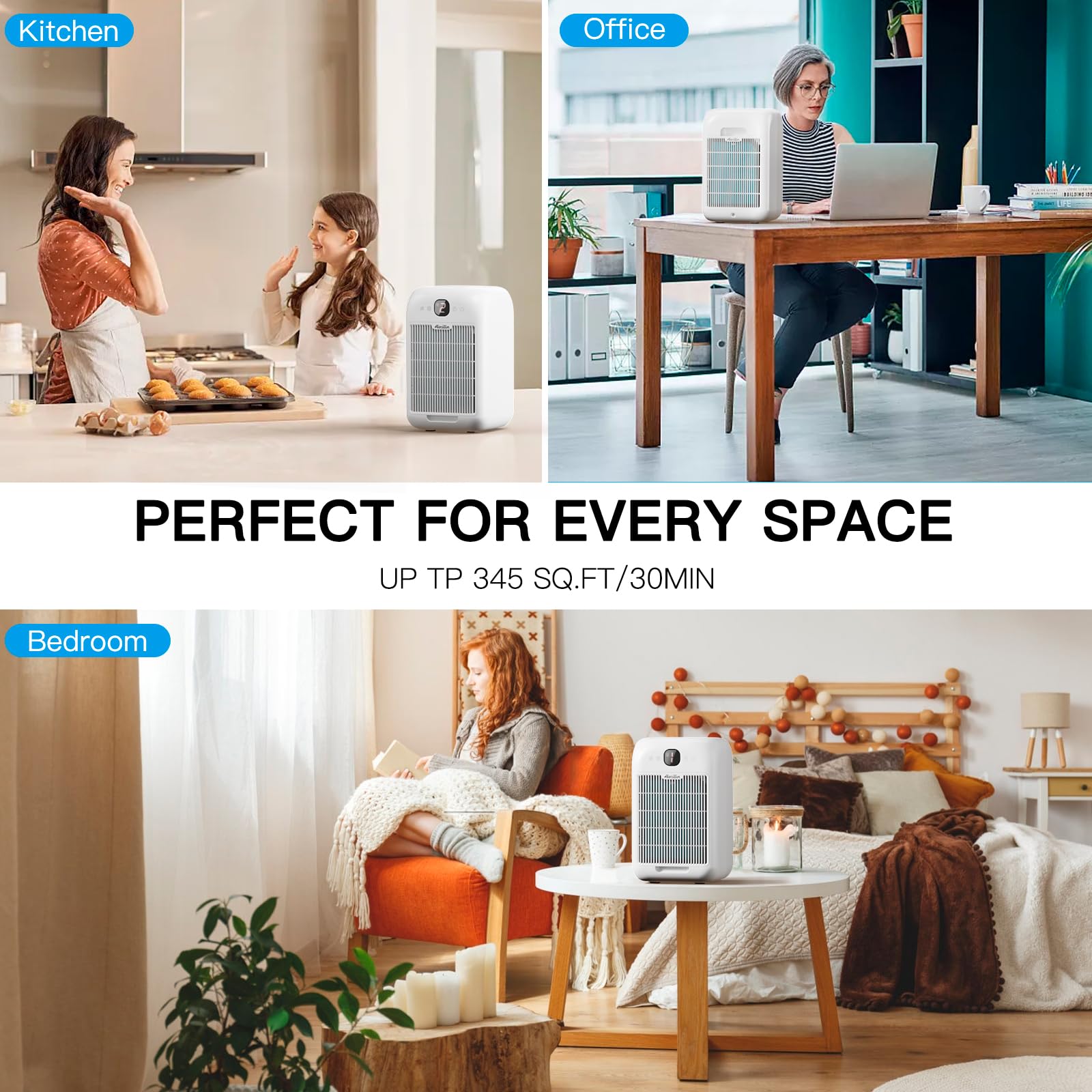 Aircillin purifier in a quiet bedroom setting