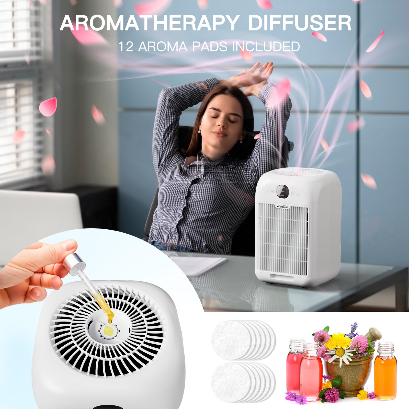 Aircillin original HEPA filter included with unit