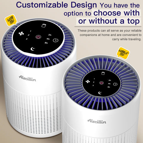 Aircillin LED touch-panel control enables easy customization and timers.