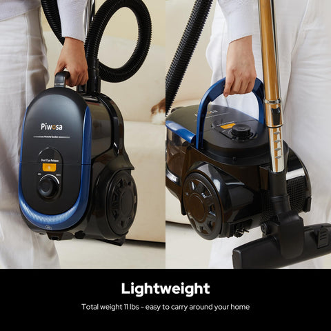 Piwosa vacuum cleaning hard floors with thorough dust pickup