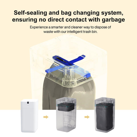 Airdeer auto bag replacement system saves time during trash changes.