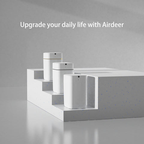 Airdeer touchless lid allows clean disposal without touching surfaces