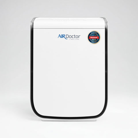 AirDoctor AD2000 front view showing compact purifier for bedrooms and small rooms