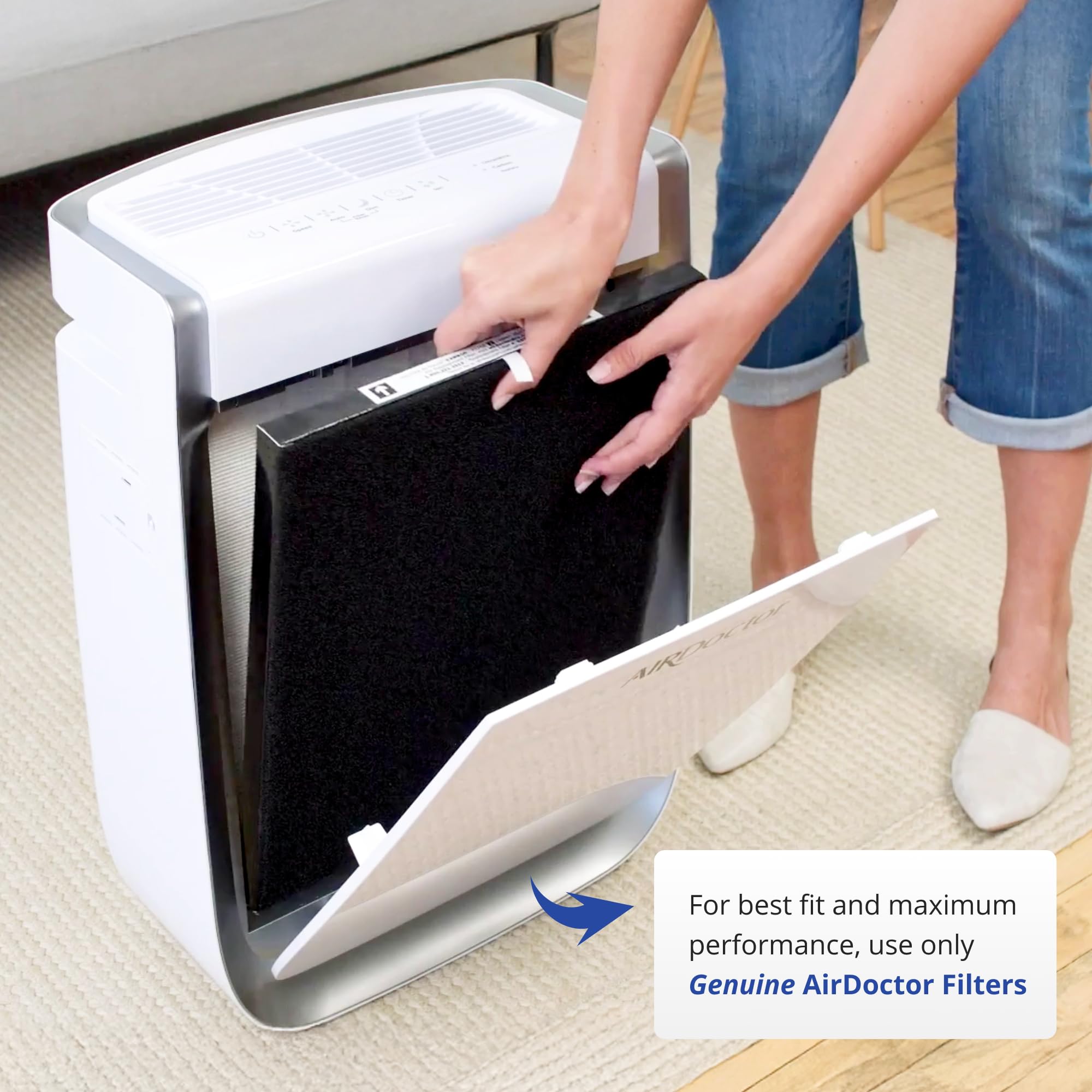 AirDoctor AD3500 carbon VOC filter reduces odors and gases.