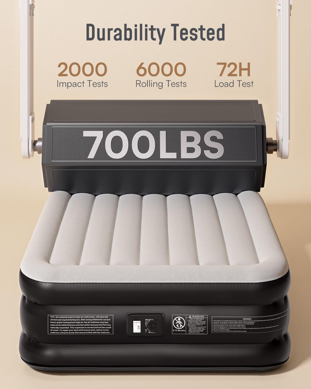 Airefina 700 lbs load capacity for durable guest use