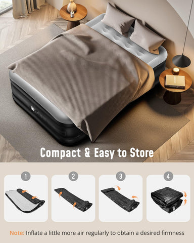 Airefina folded mattress in its portable storage bag