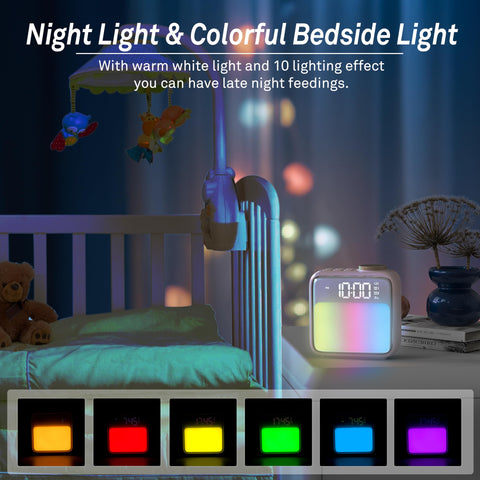 AIRIVO alarm clock is rechargeable for cordless bedside use.