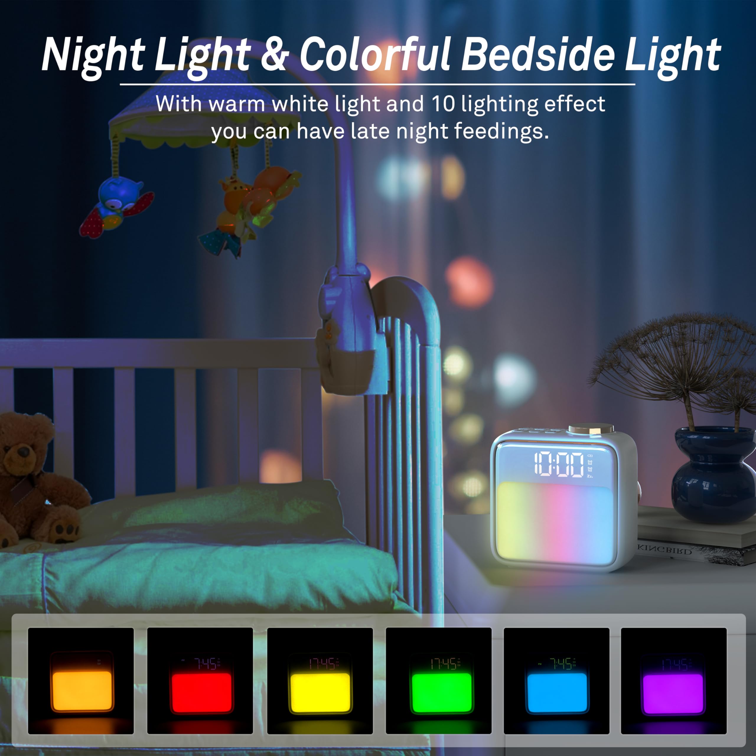 AirIVO moon button and golden dial for easy brightness and sound control.
