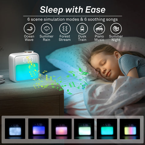 AirIVO dual alarms with snooze for flexible family schedules.