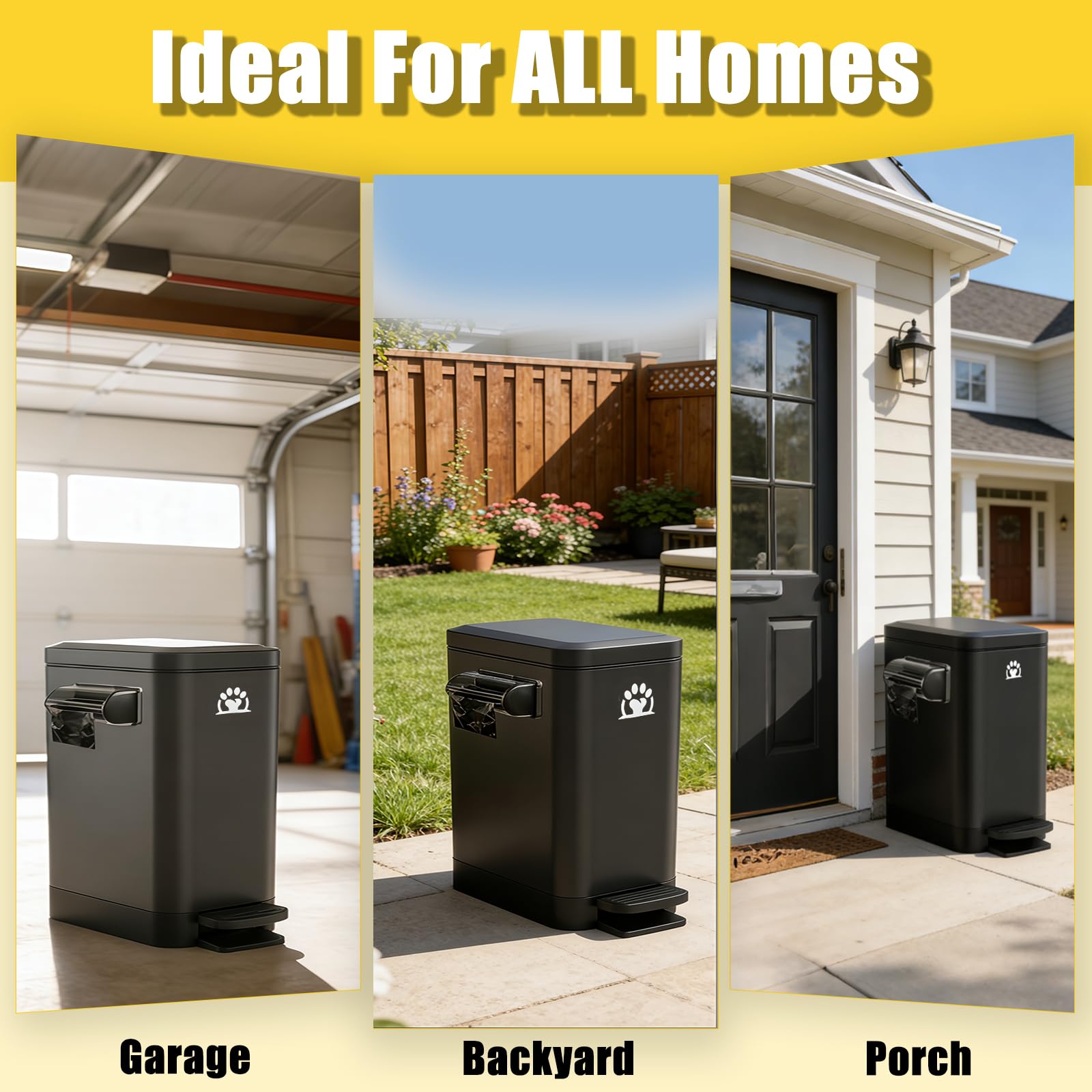 Airjam odor-control trash can seals odors for a fresher yard
