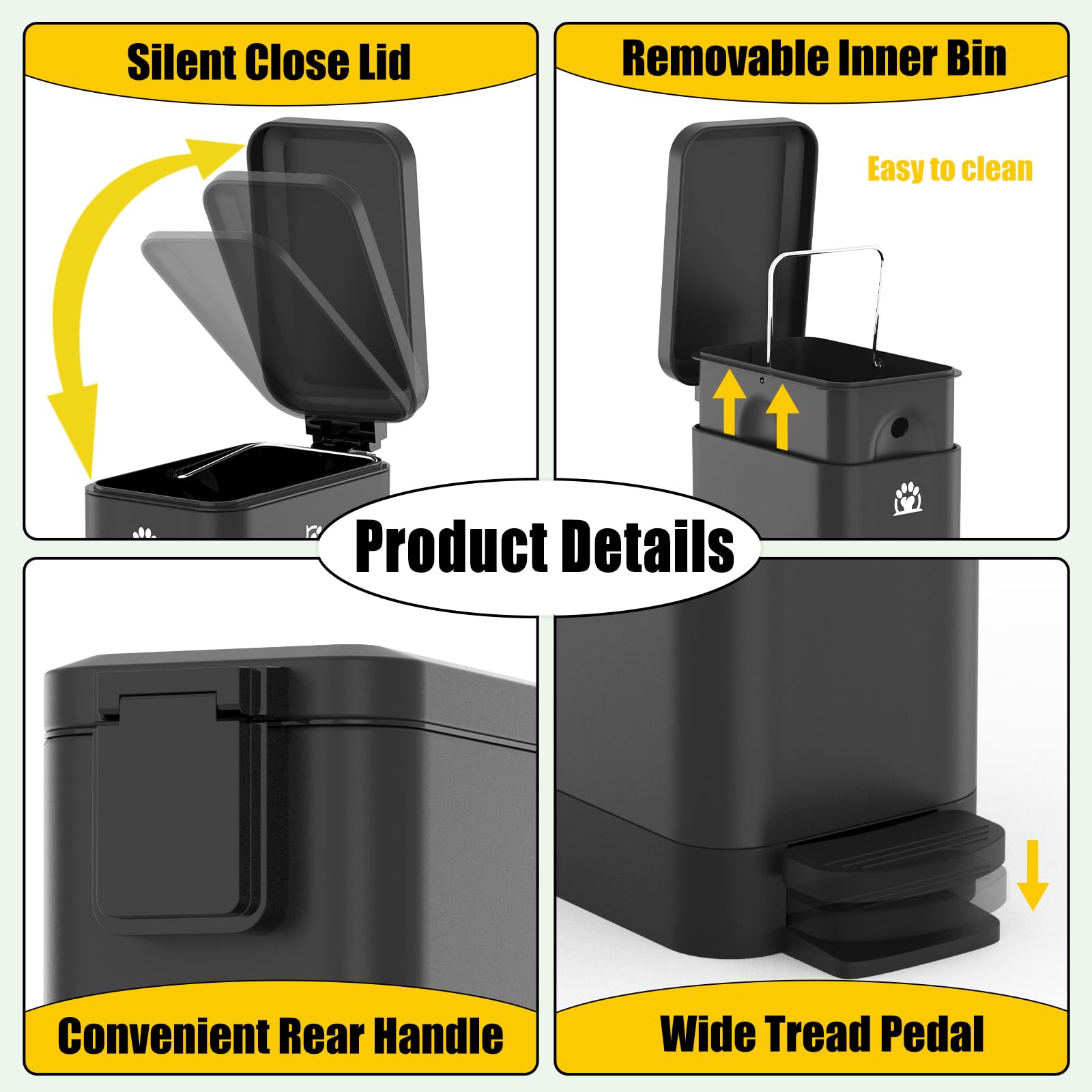 Airjam 3 Gal can with scoop included for hygienic waste disposal