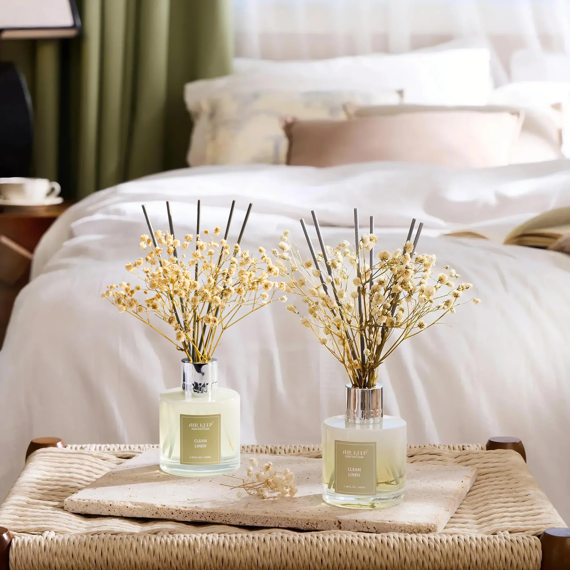 Airkeep glass decorative bottles adding elegance to shelves