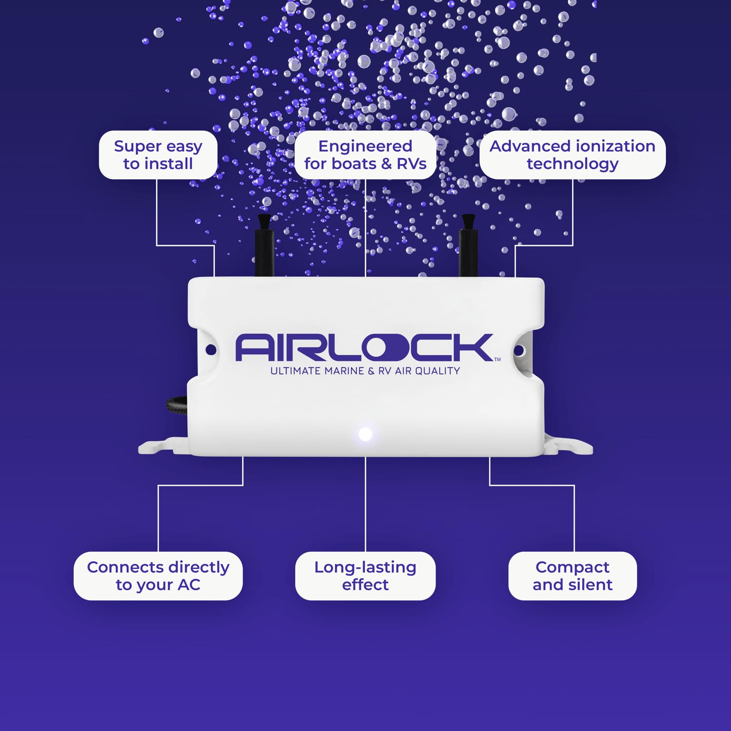 Airlock One maintenance-free operation means no parts to replace.