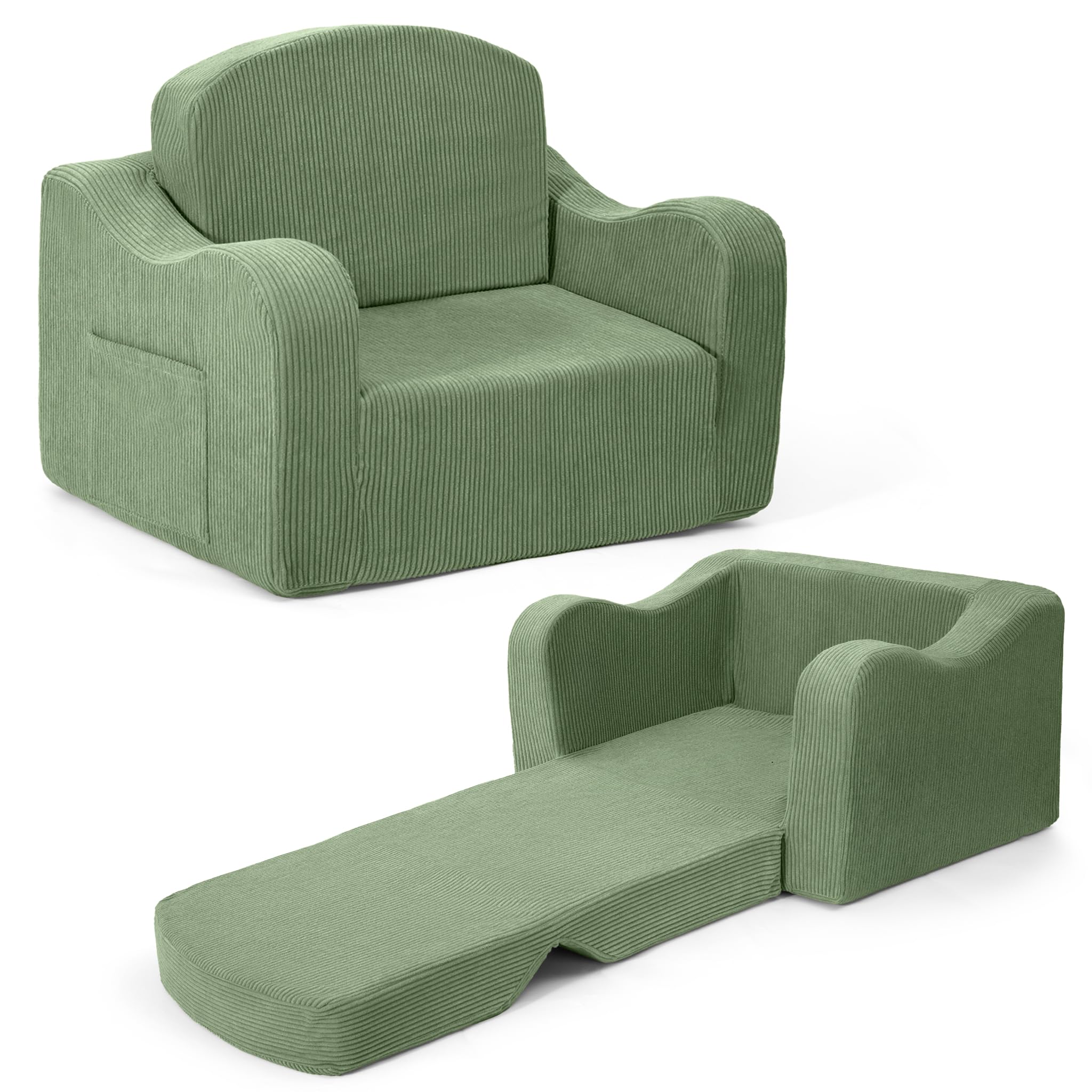 Airpanda Comfy Toddler Chair fold-out couch for cozy reading and nap time.