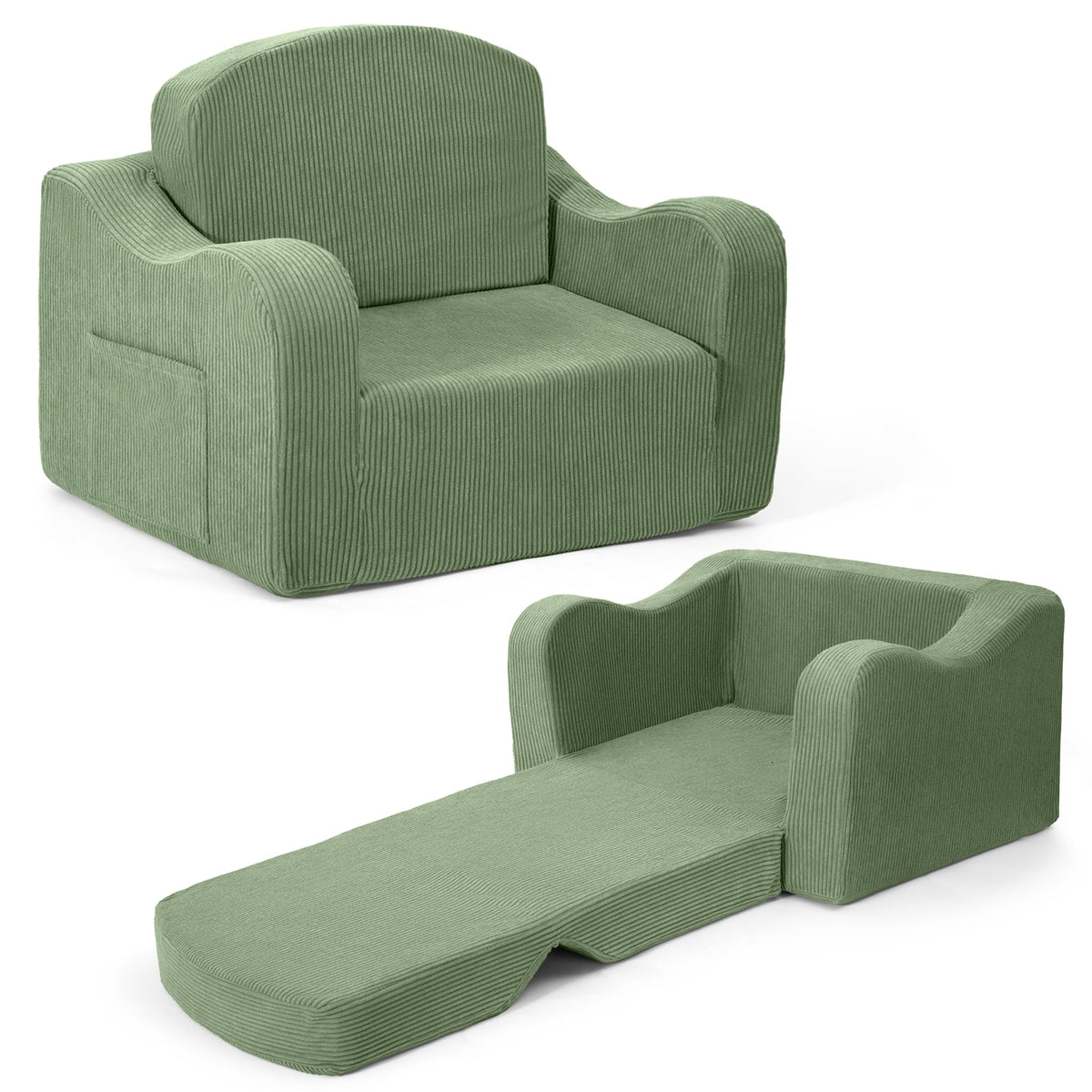 Airpanda Comfy Toddler Chair fold-out couch for cozy reading and nap time.