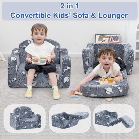 Airpanda Comfy Toddler Couch fold-out design for versatile play.