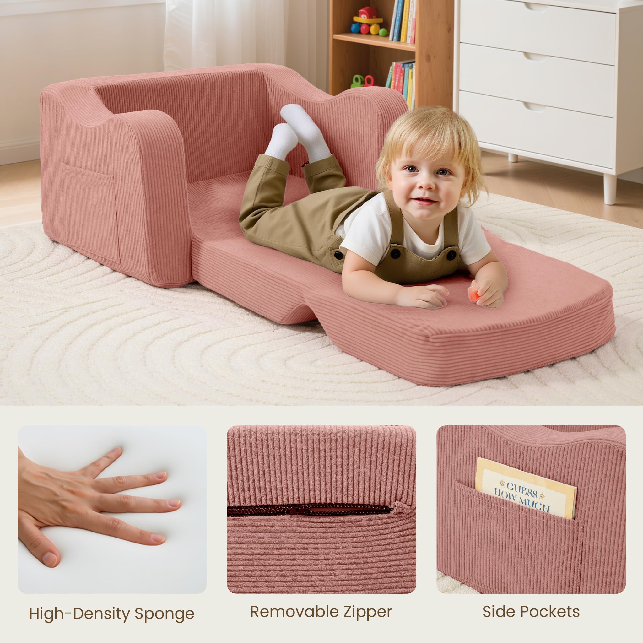 Airpanda durable high-density foam pink provides stable support