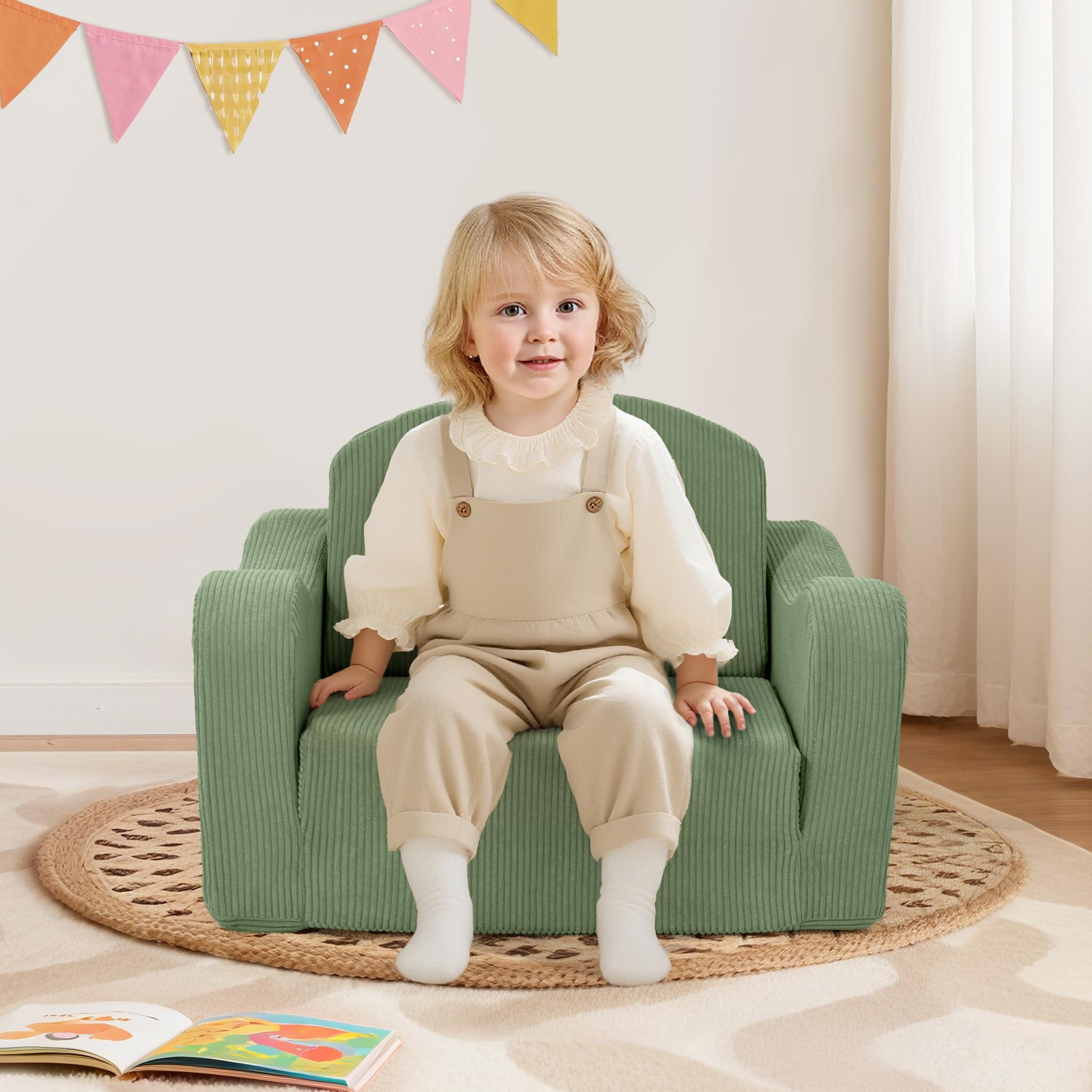 Airpanda kids couch designed for reading and imaginative play.