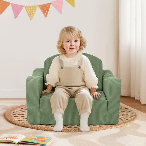 Airpanda kids couch designed for reading and imaginative play.
