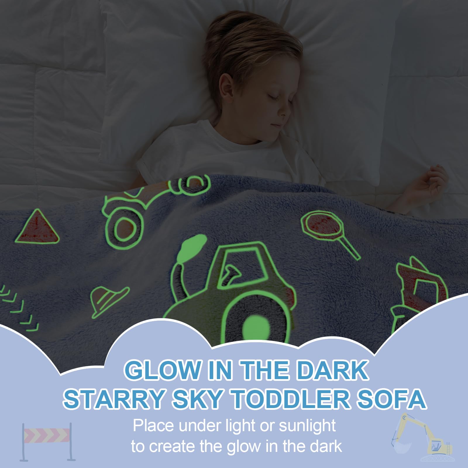 Airpanda Playroom sofa with blanket creates a cozy kid-friendly corner.