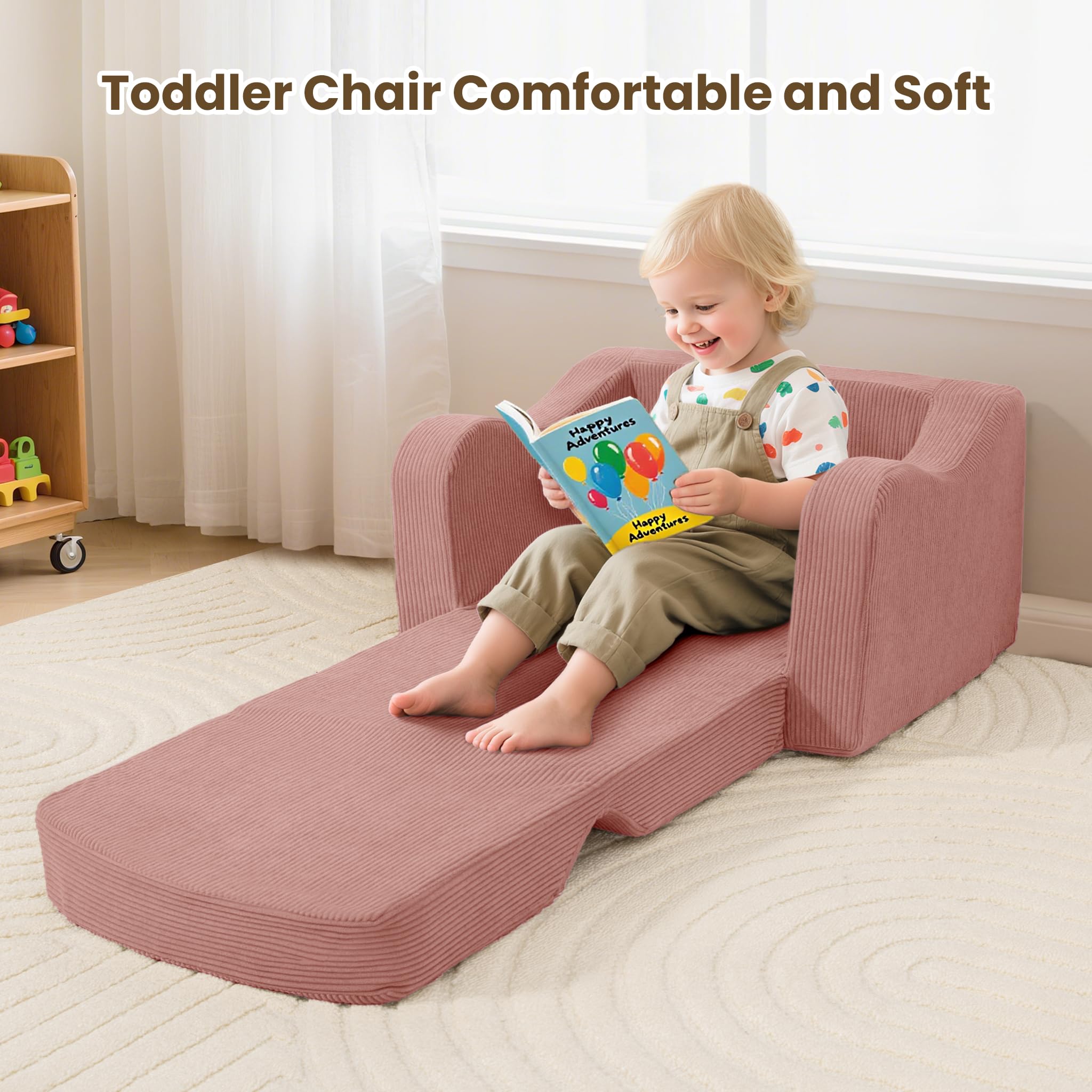Airpanda toddler chair pre-assembled pink for instant lounging