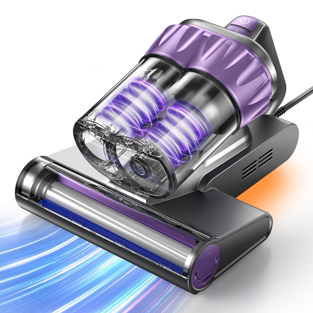 Airpher Mattress Vacuum 16kPa suction deep-cleans mattresses.