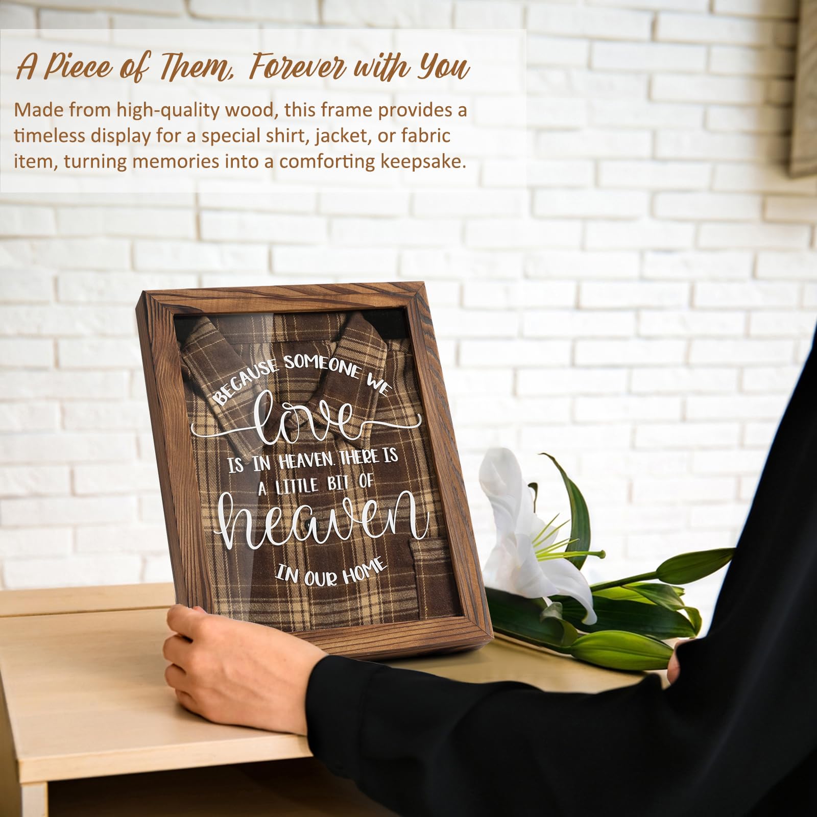 Airrioal easy display option for wall hanging or tabletop display.