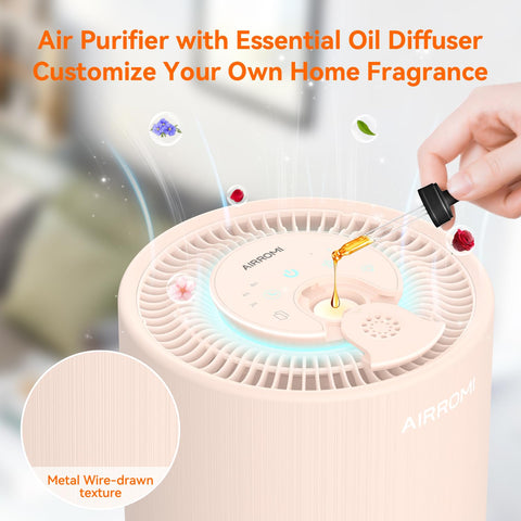 AirROMI A2001 aromatherapy pad at the top for scent diffusion