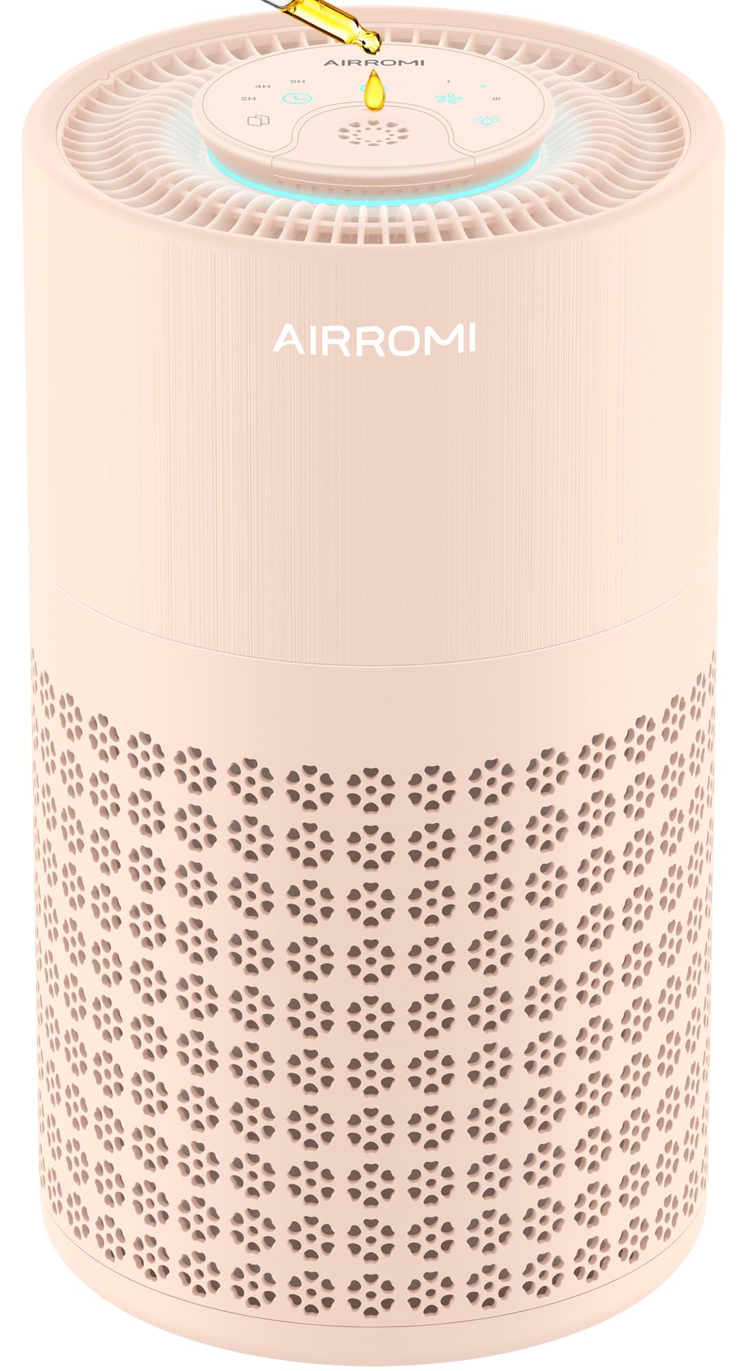 AirROMI A2001 bedroom purifier front view for quiet air cleaning