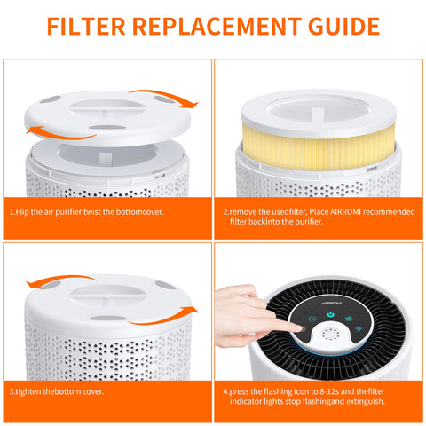 AirROMI A2001 easy installation guide supports quick, tool-free replacement.