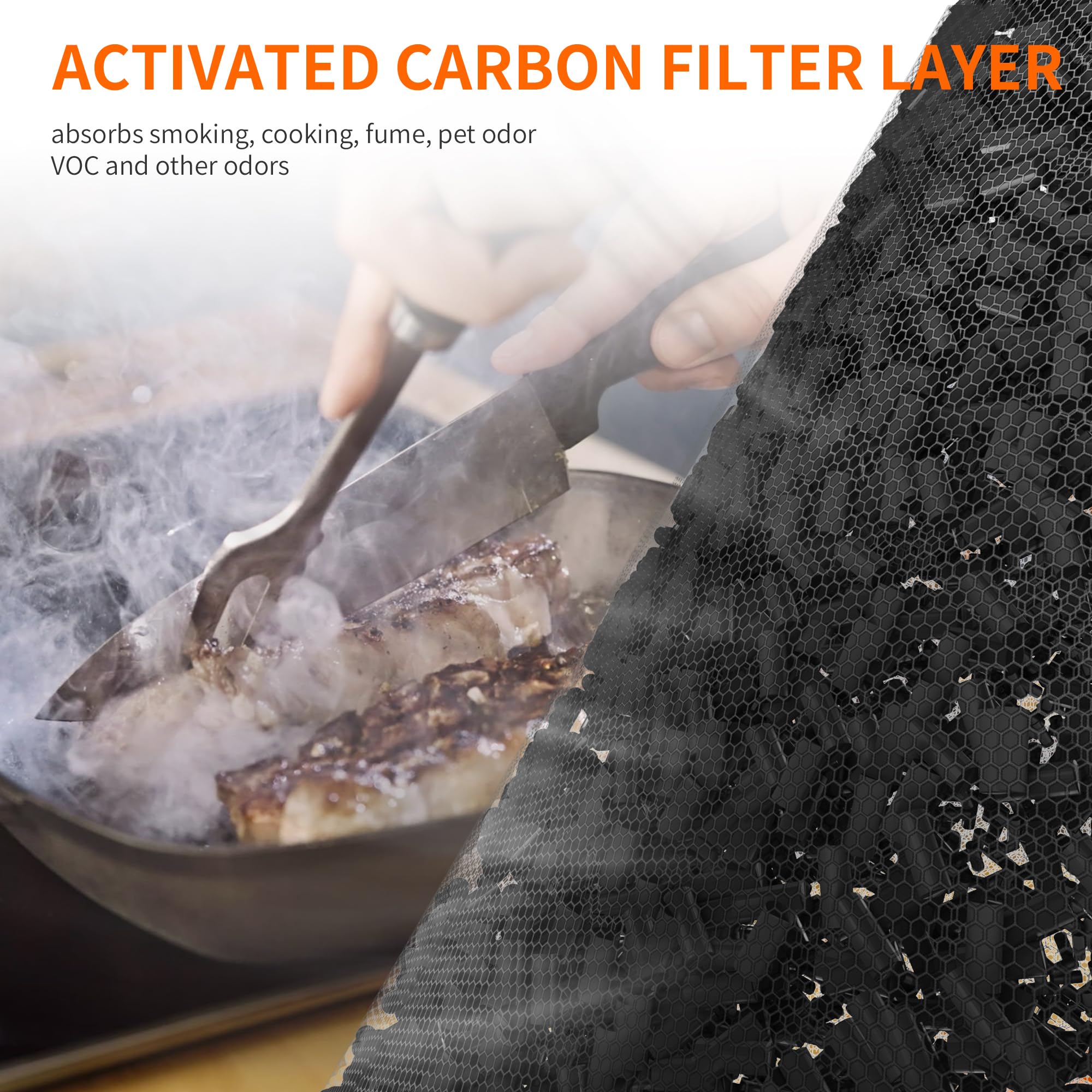 AirROMI A2001 pets and allergen-specific filter reduces pet dander and pollen particles.