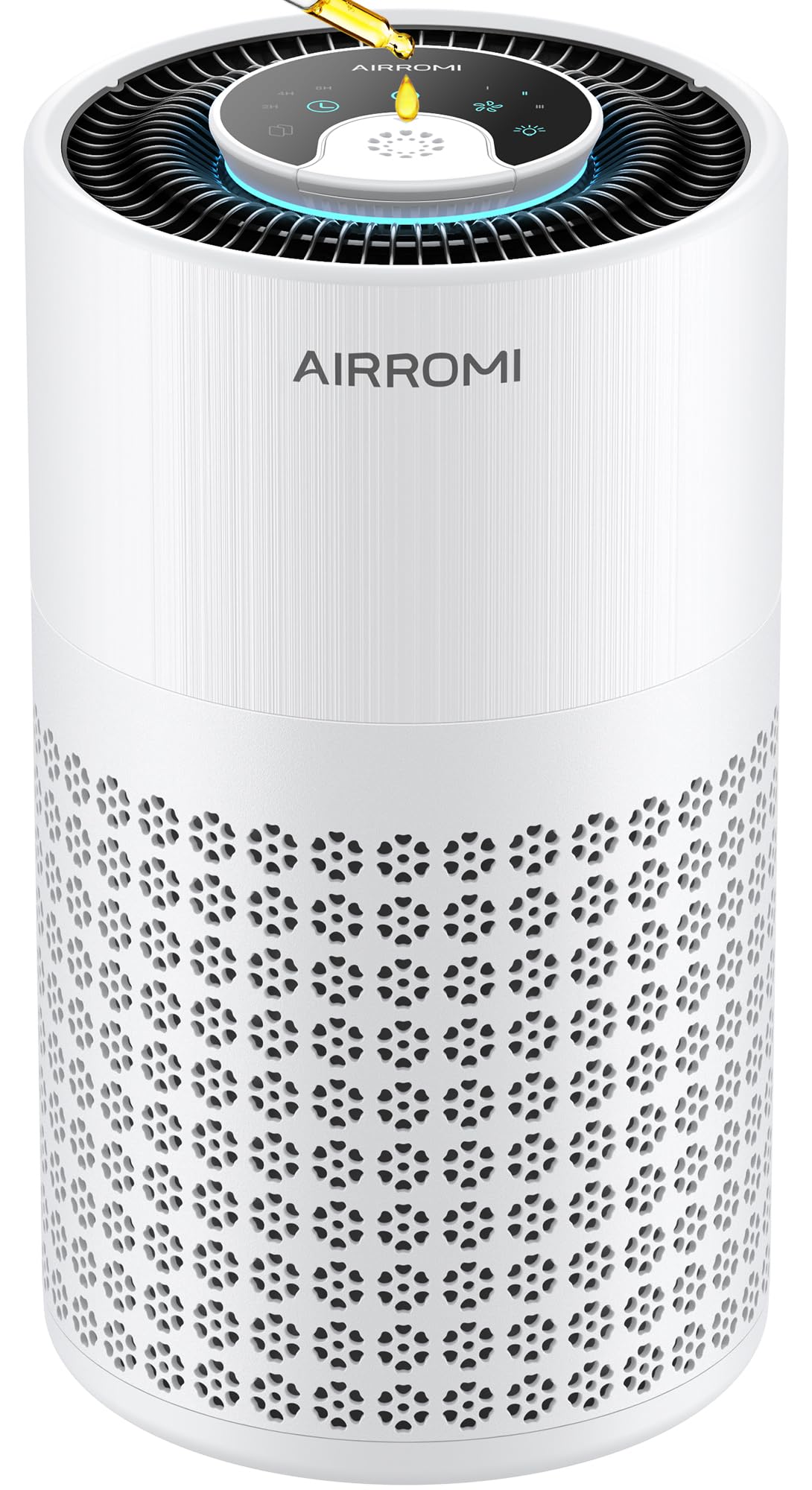 AirROMI A2001 purifier front view with 3-in-1 filtration.