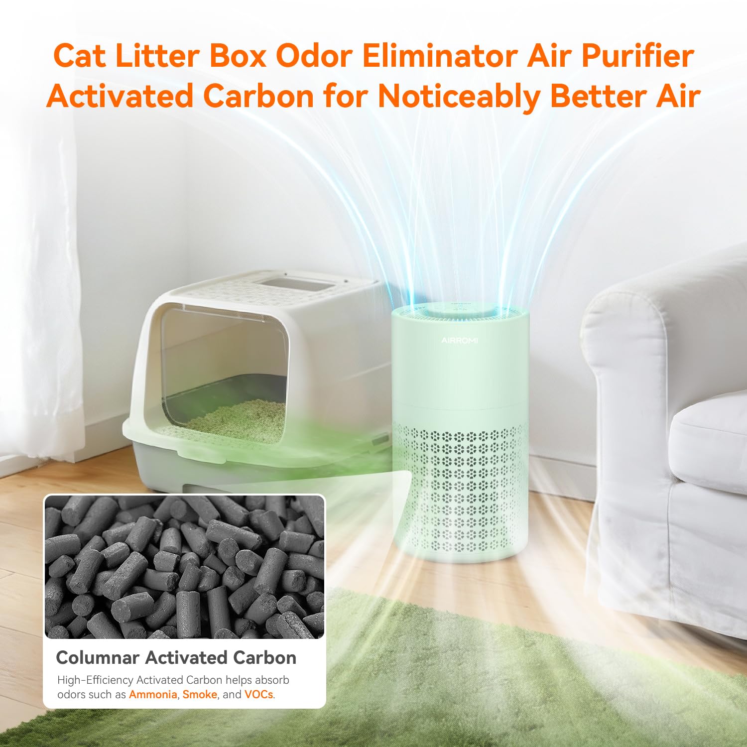 AirROMI A2001 quiet operation illustrates low-noise performance for living spaces.