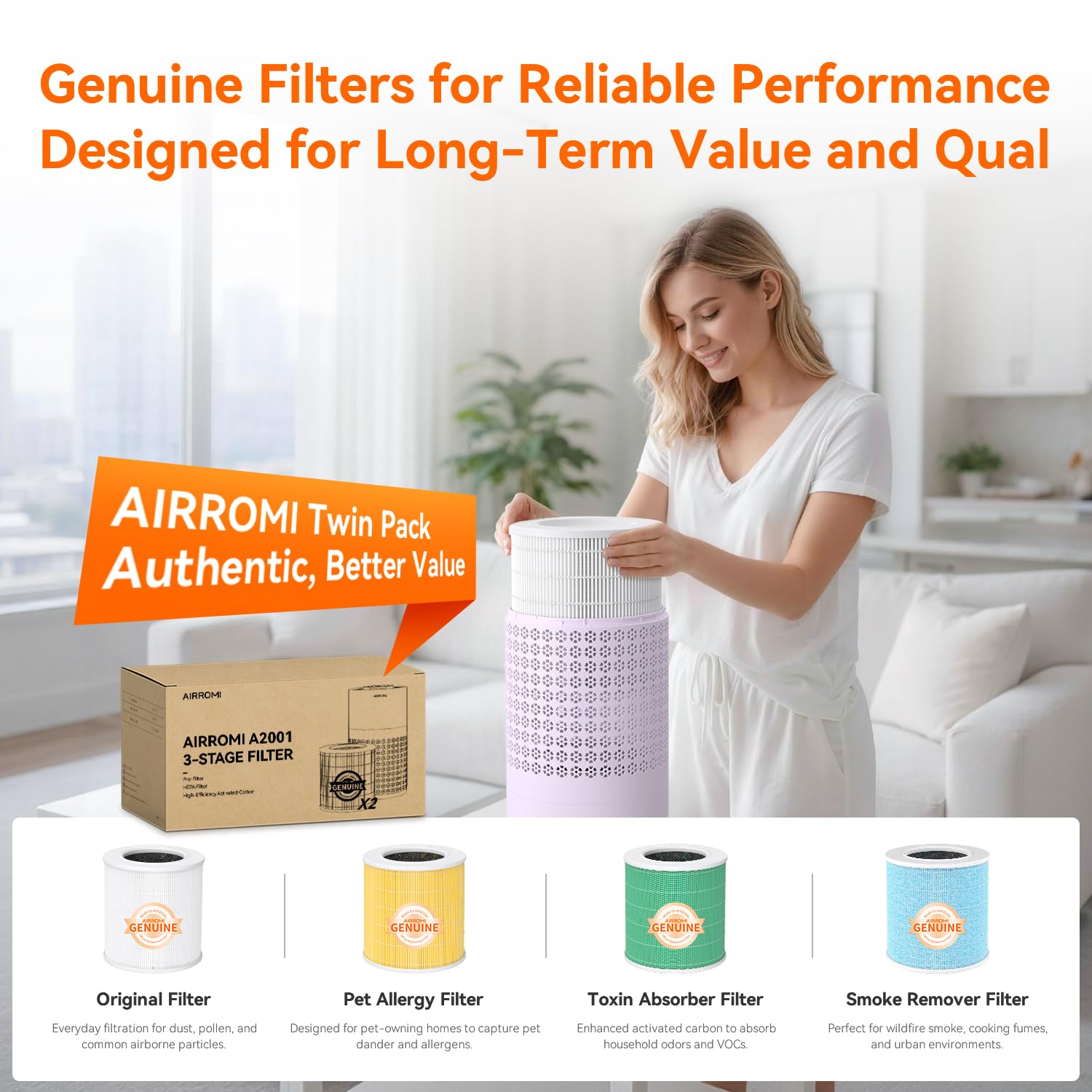 AirROMI A2001 covers up to 990 sq ft for larger spaces