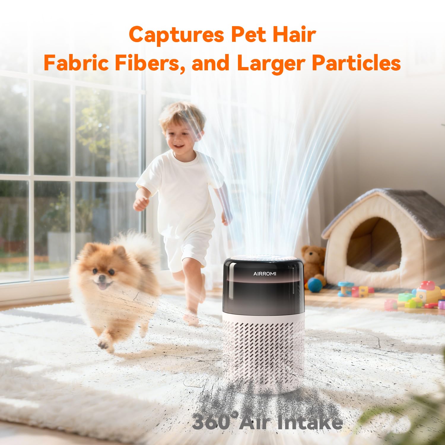 AirROMI A2005 bedroom purifier supports allergy relief and sleep.